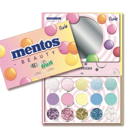RUDE COSMETICS - MENTOS BEAUTY MIXED FRUIT - PASTEL PALETTE 3 PCS